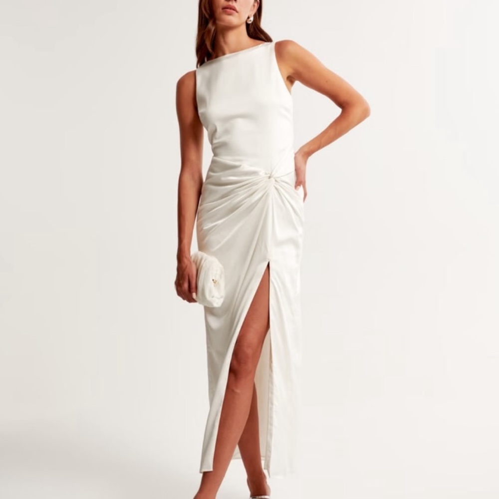 Abercrombie Satin Draped Skirt Maxi Dress XS